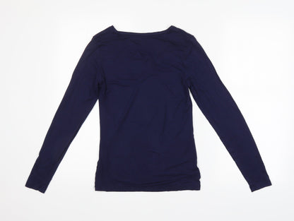 Womens UK Size 14 Preworn Blue Basic T-Shirt