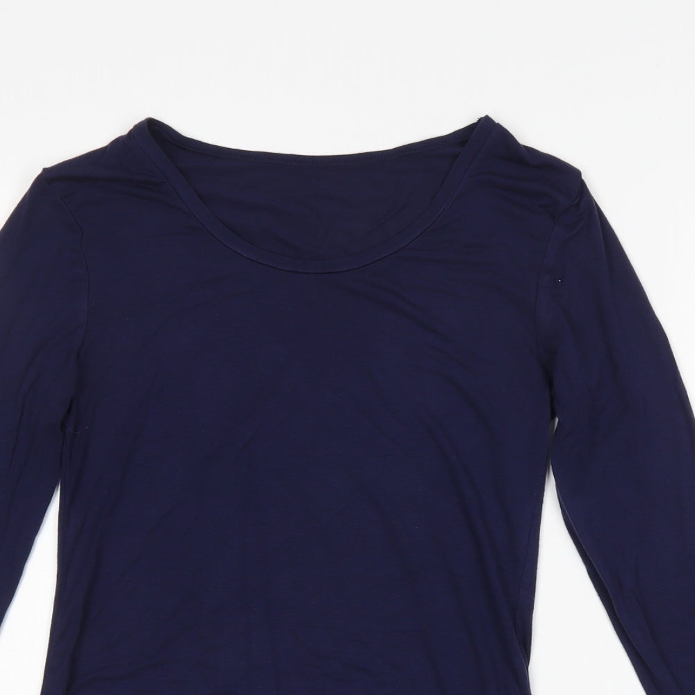 Womens UK Size 14 Preworn Blue Basic T-Shirt