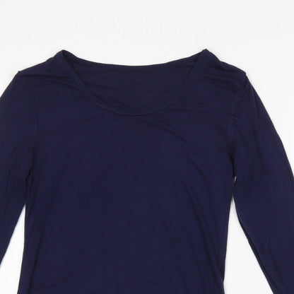 Womens UK Size 14 Preworn Blue Basic T-Shirt