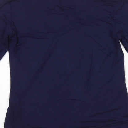Womens UK Size 14 Preworn Blue Basic T-Shirt