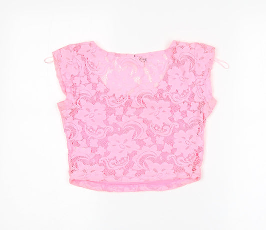 Womens UK Size 6 Select Pink Cropped Tank
