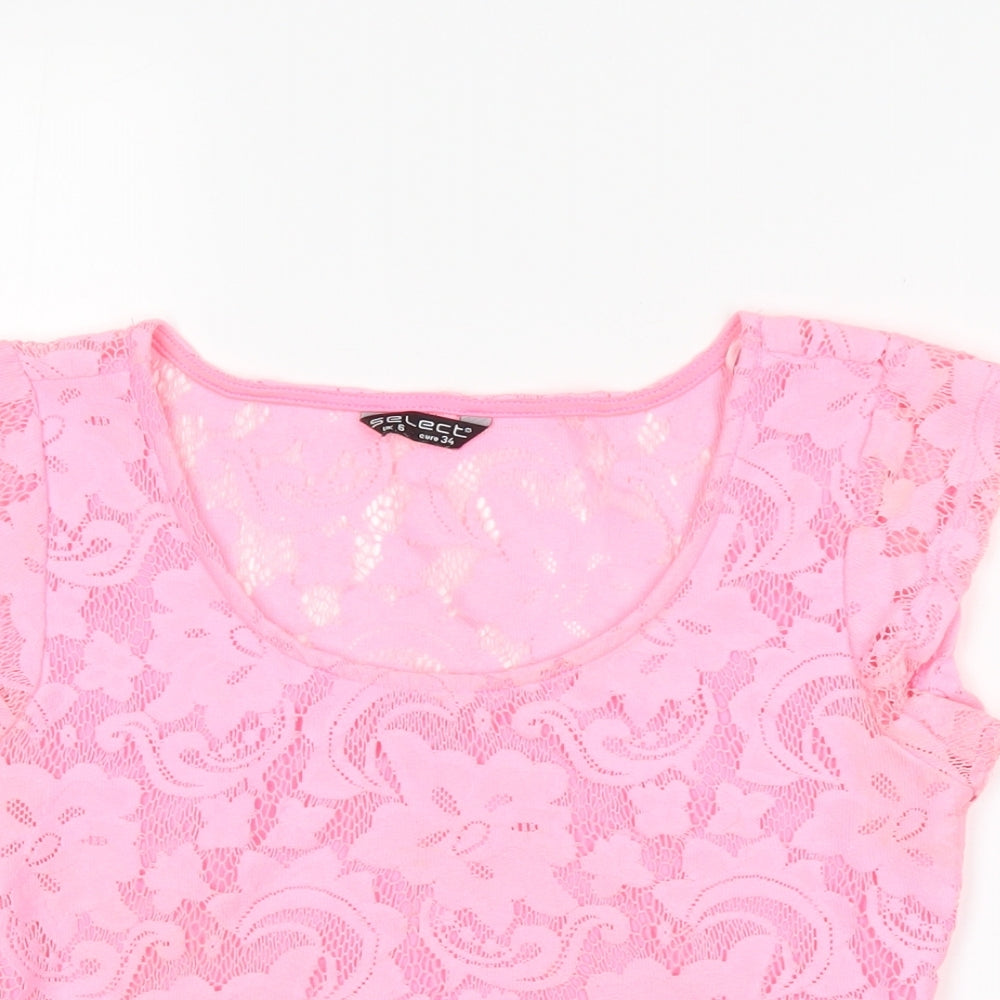Womens UK Size 6 Select Pink Cropped Tank