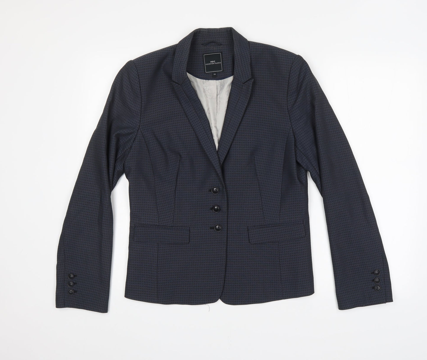 NEXT Womens Grey Check  Jacket Suit Jacket Size 12