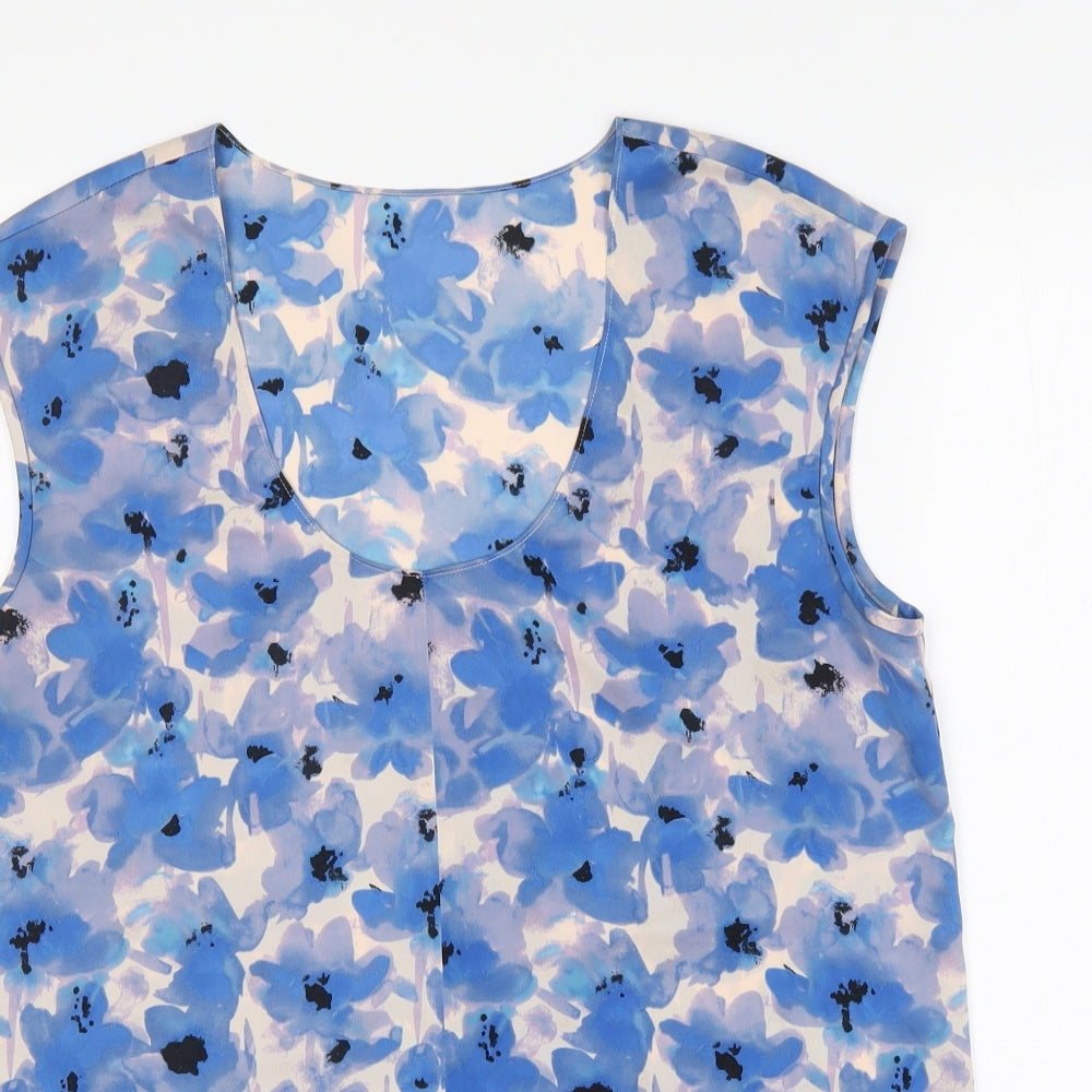 Womens UK Size  Preworn Blue Basic Blouse