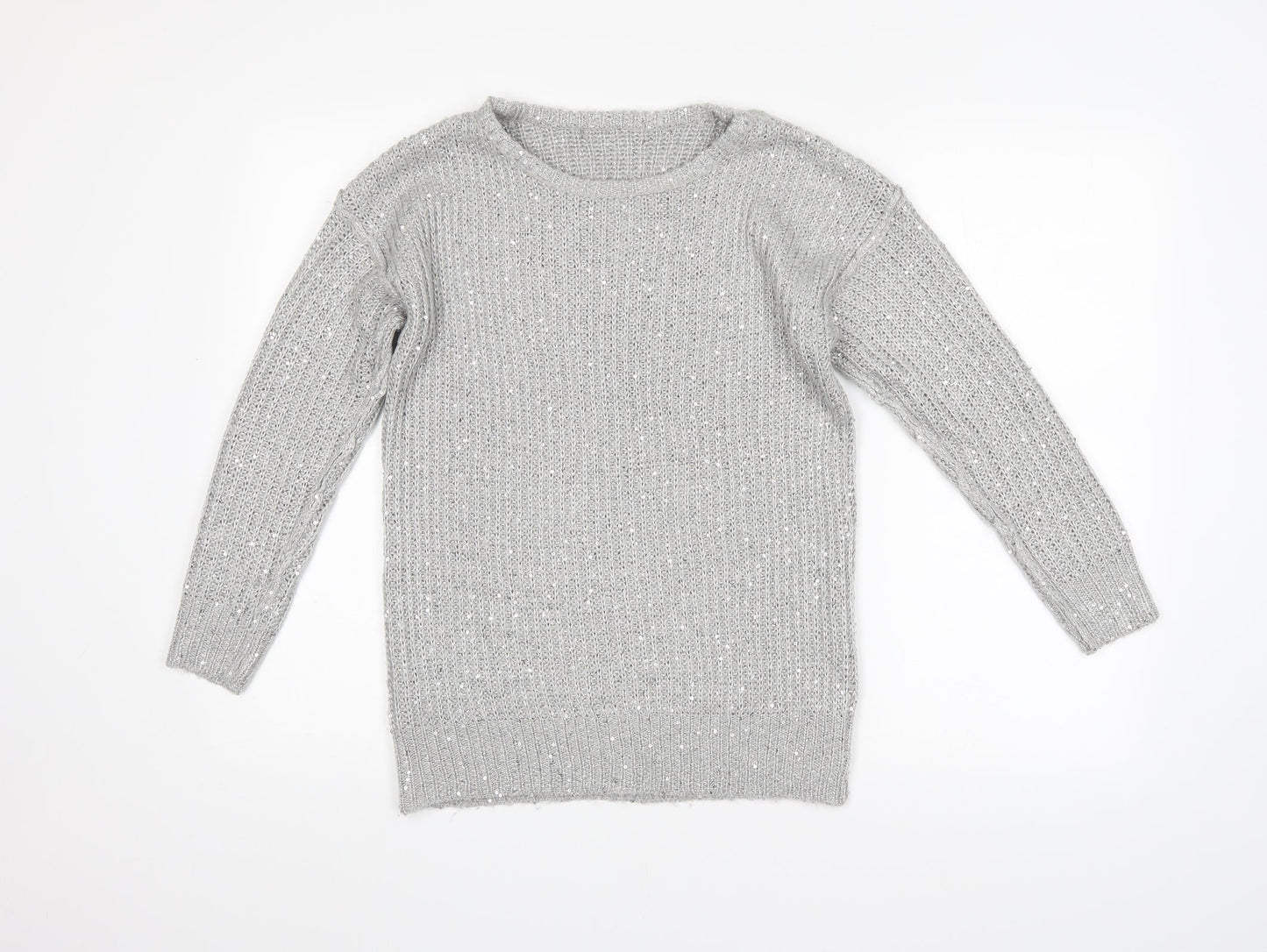 Womens UK Size  Preworn Grey Pullover Jumper