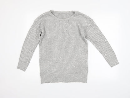 Womens UK Size  Preworn Grey Pullover Jumper