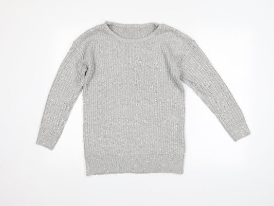 Womens UK Size  Preworn Grey Pullover Jumper