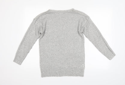 Womens UK Size  Preworn Grey Pullover Jumper