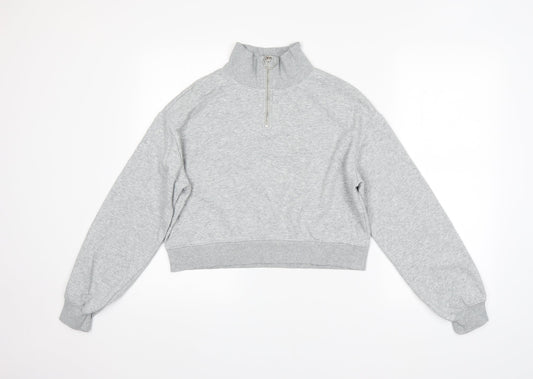 H&M Womens Grey   Pullover Sweatshirt Size S