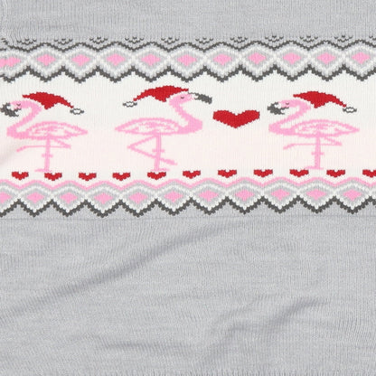 Avenue Womens Grey Argyle/Diamond  Pullover Jumper Size M