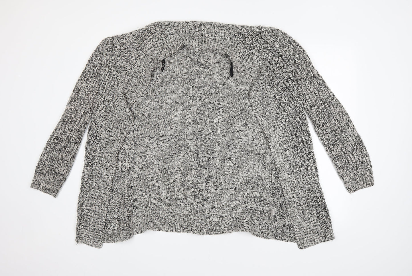 Womens UK Size 8 Preworn Grey Cardigan Jumper