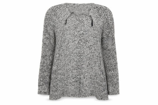 Womens UK Size 8 Preworn Grey Cardigan Jumper