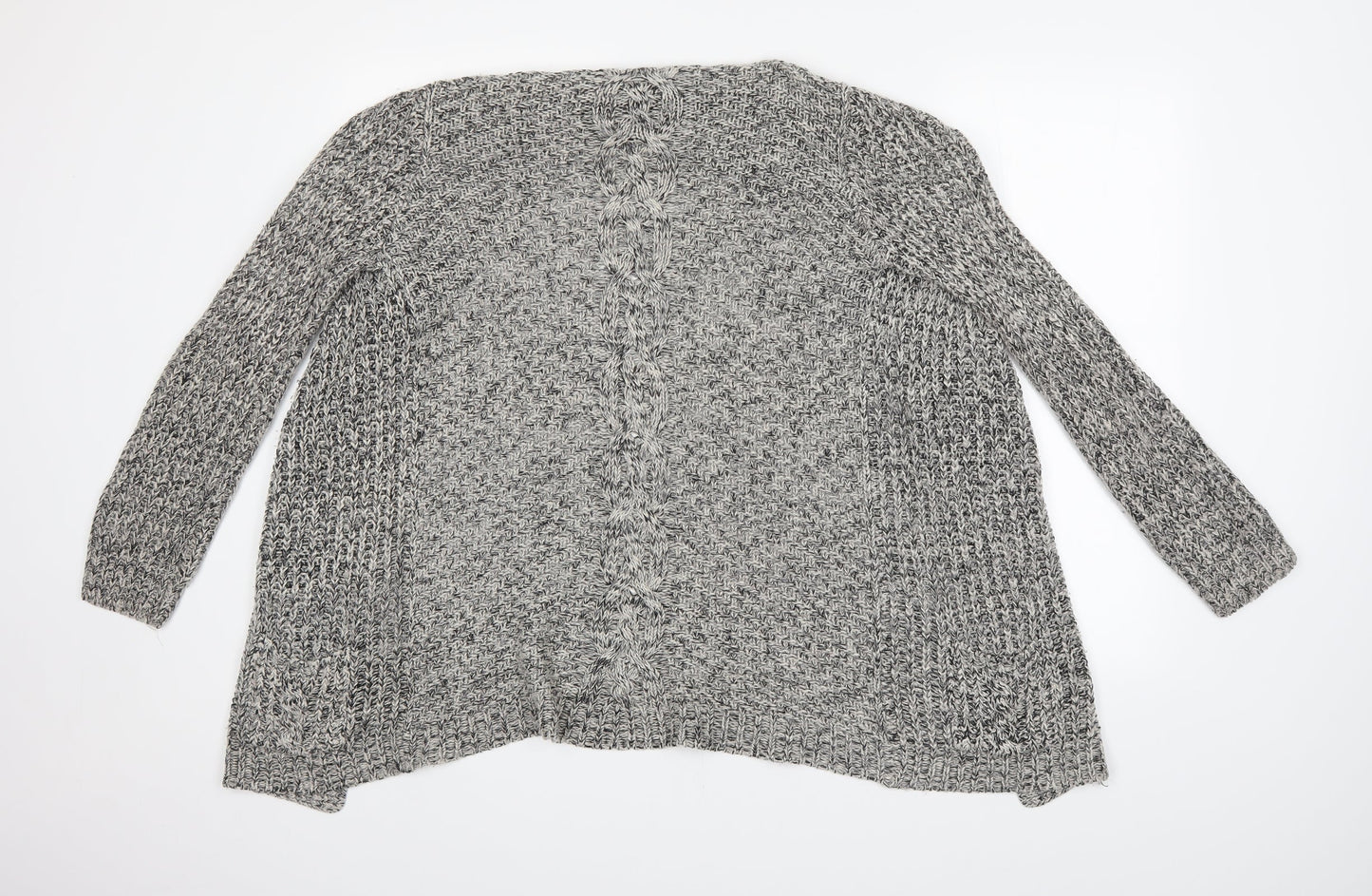 Womens UK Size 8 Preworn Grey Cardigan Jumper