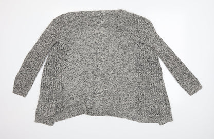 Womens UK Size 8 Preworn Grey Cardigan Jumper