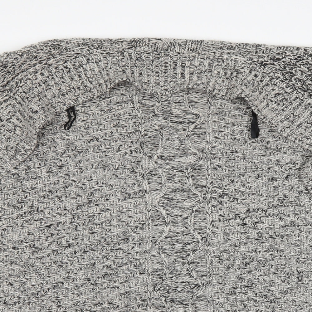 Womens UK Size 8 Preworn Grey Cardigan Jumper