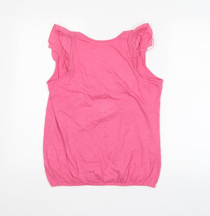 Womens UK Size 12 Red Herring Pink Basic Blouse