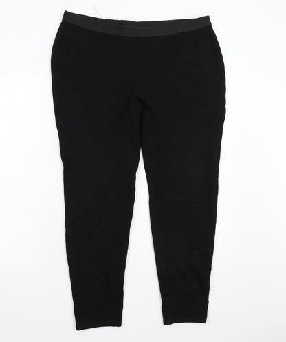 Womens UK Size 16 Preworn Regular Fit  Black Trousers