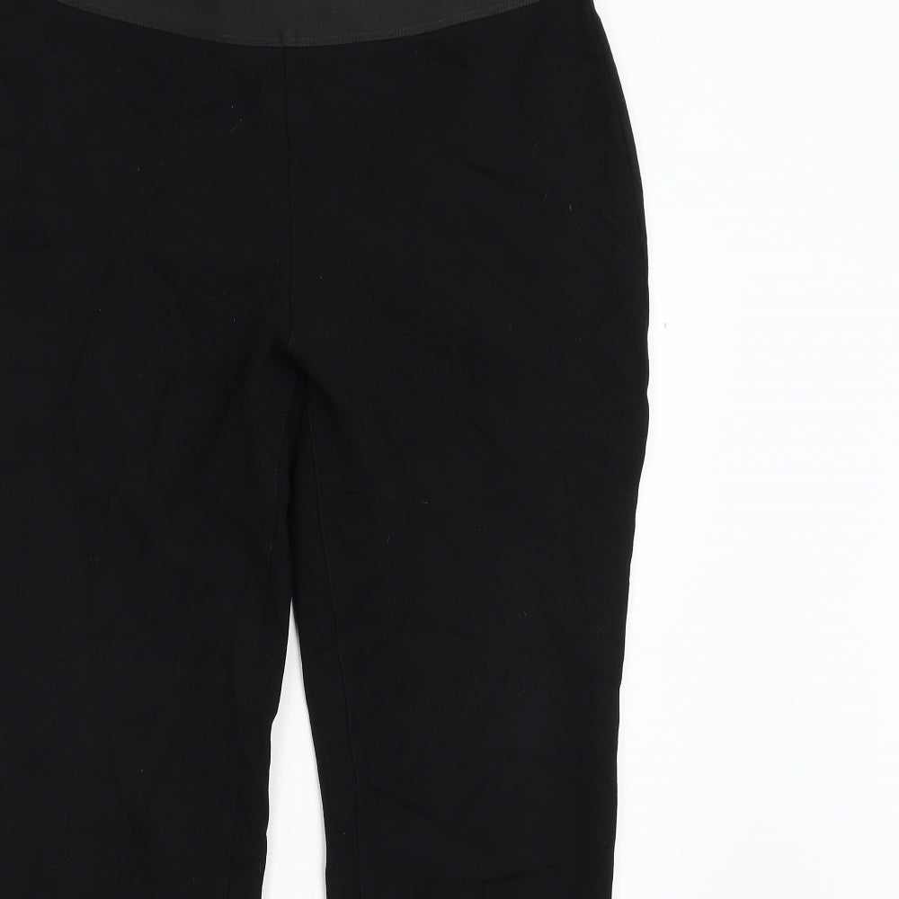 Womens UK Size 16 Preworn Regular Fit  Black Trousers