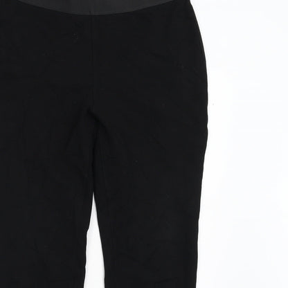 Womens UK Size 16 Preworn Regular Fit  Black Trousers
