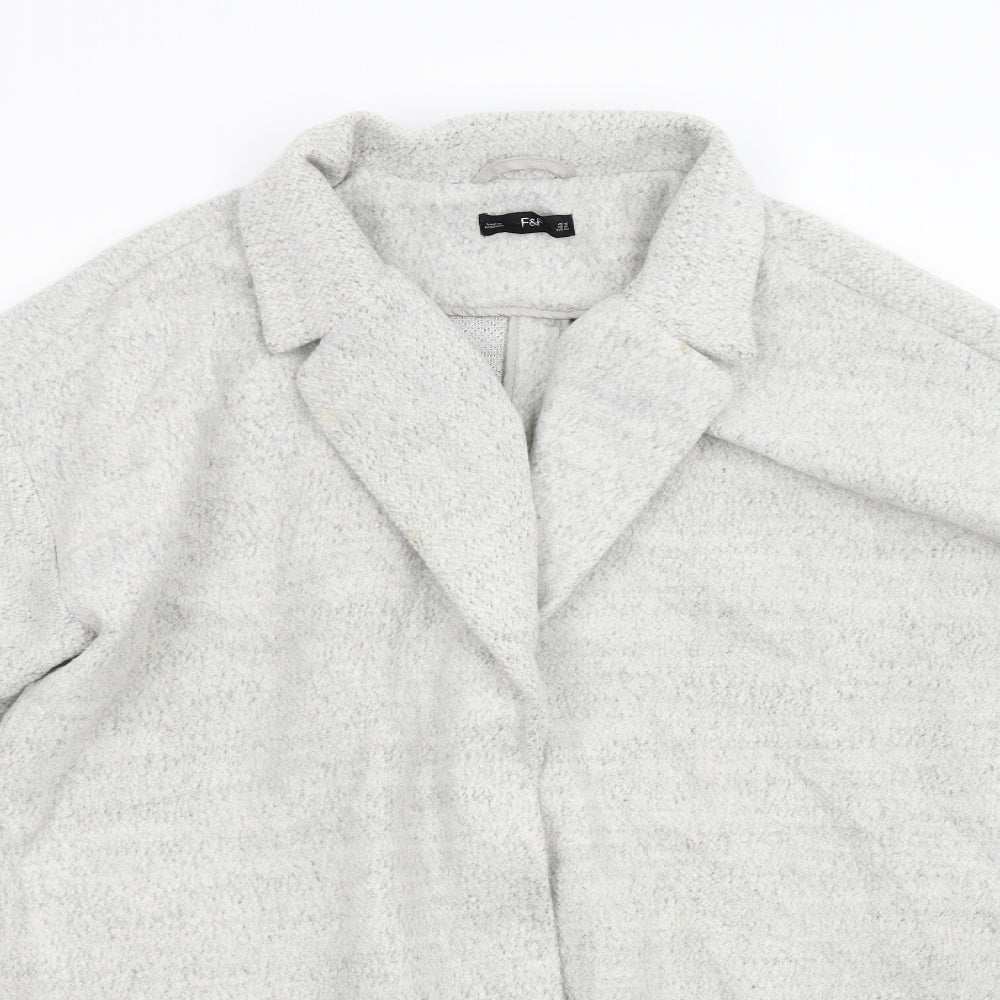 F&F Womens Grey   Overcoat Coat Size 16