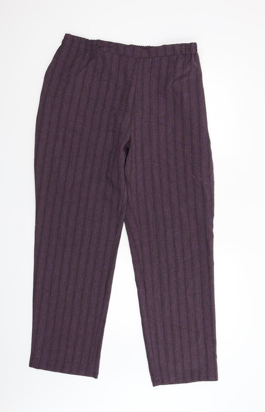 Womens UK Size 20 Afibel Regular Fit  Purple Trousers