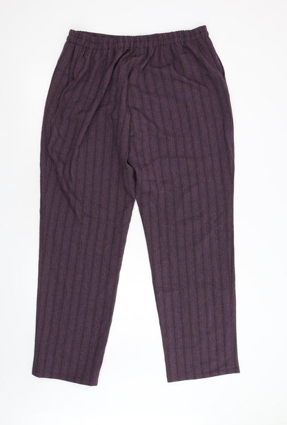 Womens UK Size 20 Afibel Regular Fit  Purple Trousers