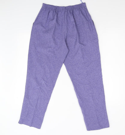 Womens UK Size 14 Janique Regular Fit  Purple Trousers