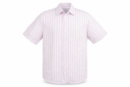 Mens UK Size L Vintage Apparel Pink  Button-Up Short Sleeve Casual Shirt