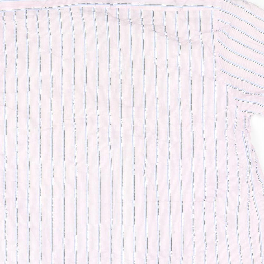 Vintage Apparel Mens Pink Striped   Button-Up Size L