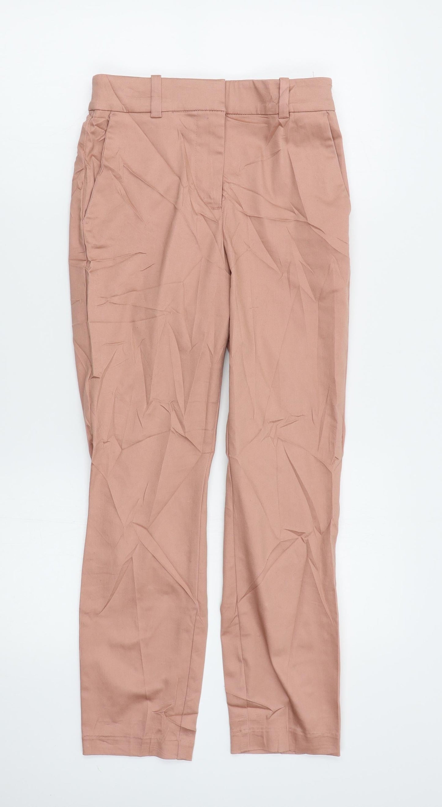 Womens UK Size 4 H&M Regular Fit  Pink Trousers