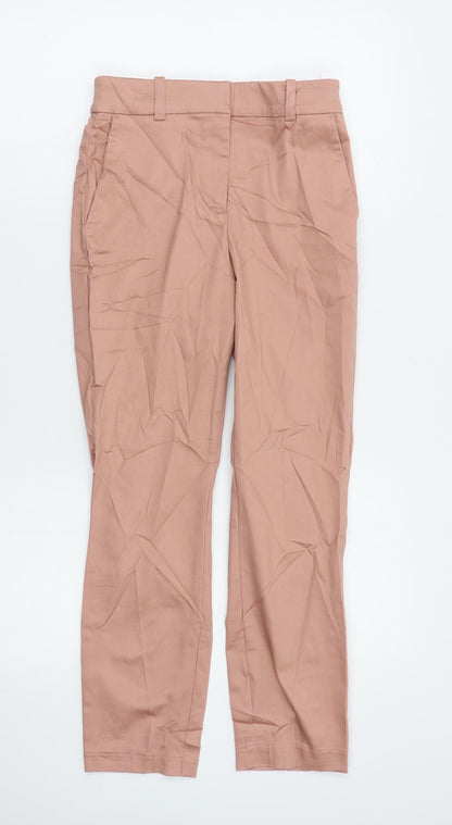 Womens UK Size 4 H&M Regular Fit  Pink Trousers