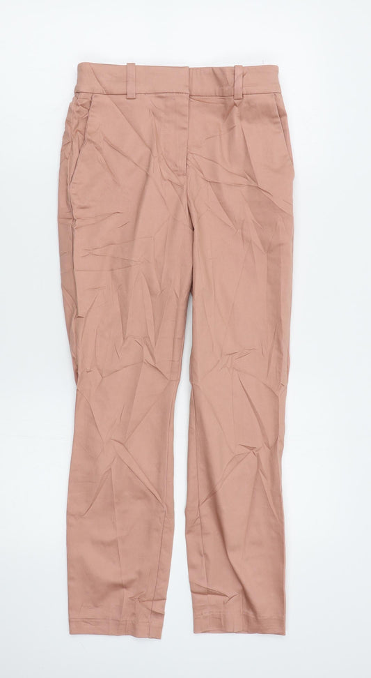 Womens UK Size 4 H&M Regular Fit  Pink Trousers