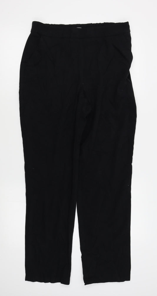 M&S Womens Black   Trousers  Size 12 L28 in