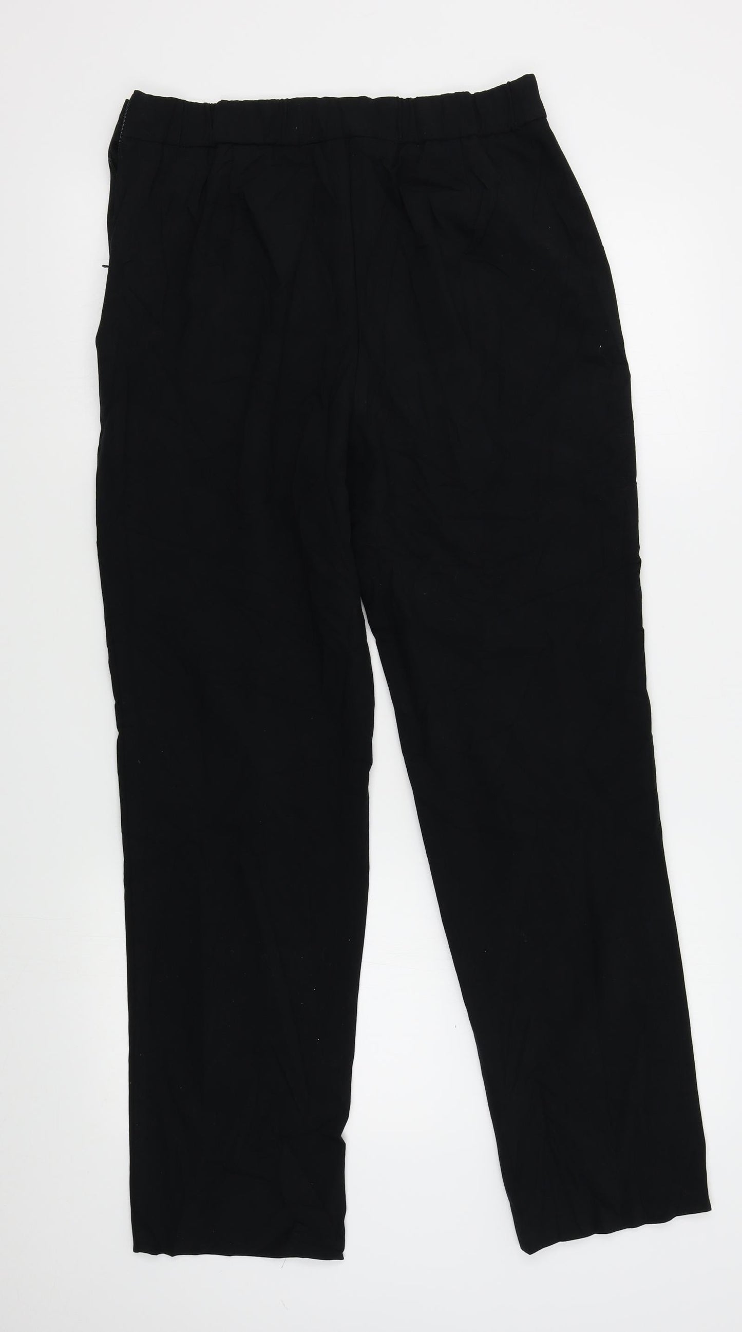 M&S Womens Black   Trousers  Size 12 L28 in