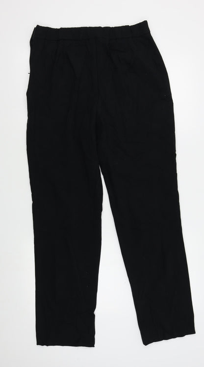 M&S Womens Black   Trousers  Size 12 L28 in