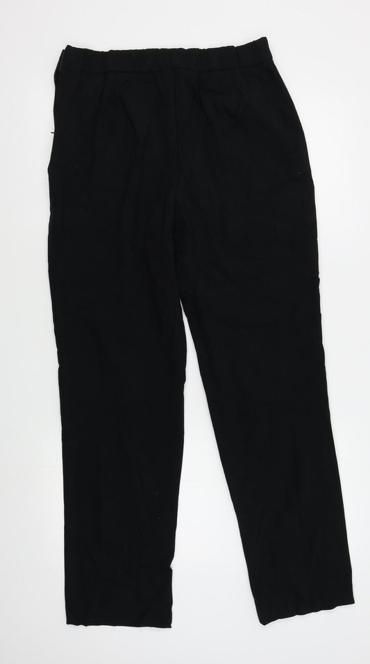 M&S Womens Black   Trousers  Size 12 L28 in