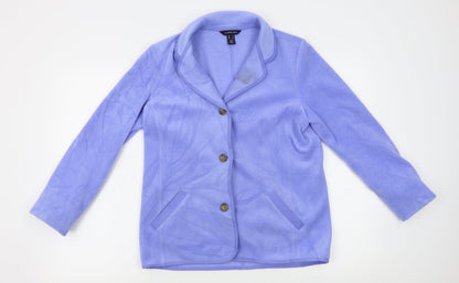 Lands End Womens Blue   Cardigan Jumper Size S