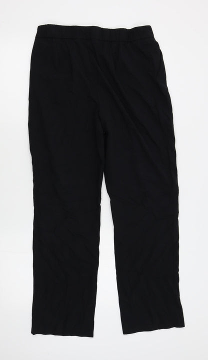 M&S Womens Black   Trousers  Size 12 L28 in