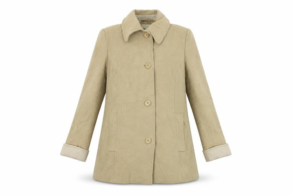Womens UK Size 14 M&S Beige Overcoat