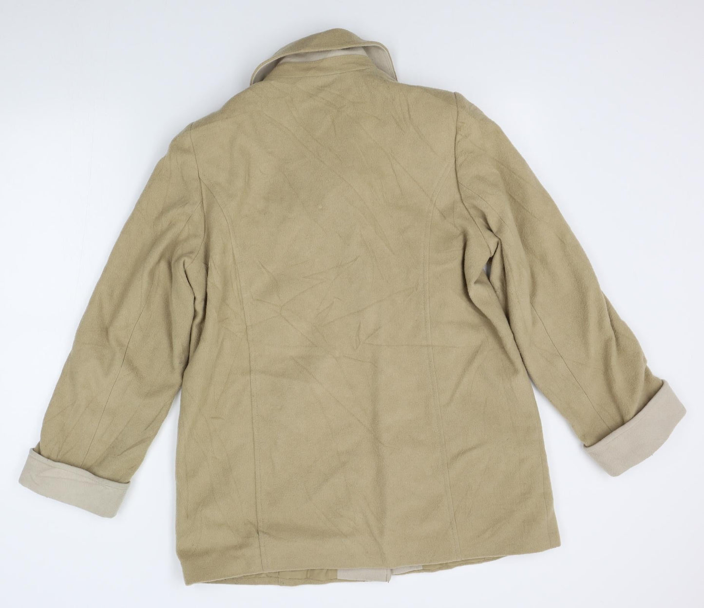 Womens UK Size 14 M&S Beige Overcoat