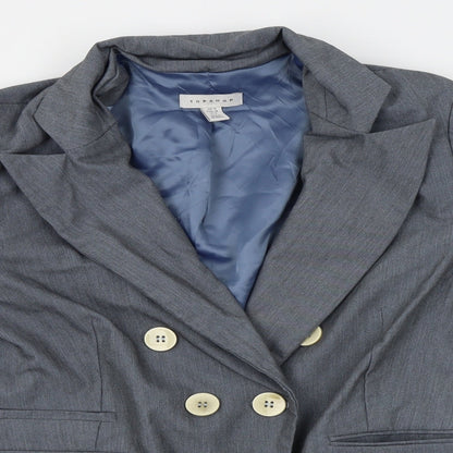 Topshop Womens Grey   Jacket Blazer Size 10