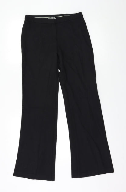 Womens UK Size 8 M&S Regular Fit  Black Trousers