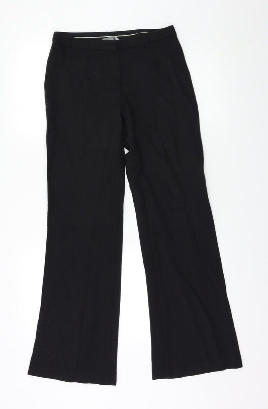 Womens UK Size 8 M&S Regular Fit  Black Trousers