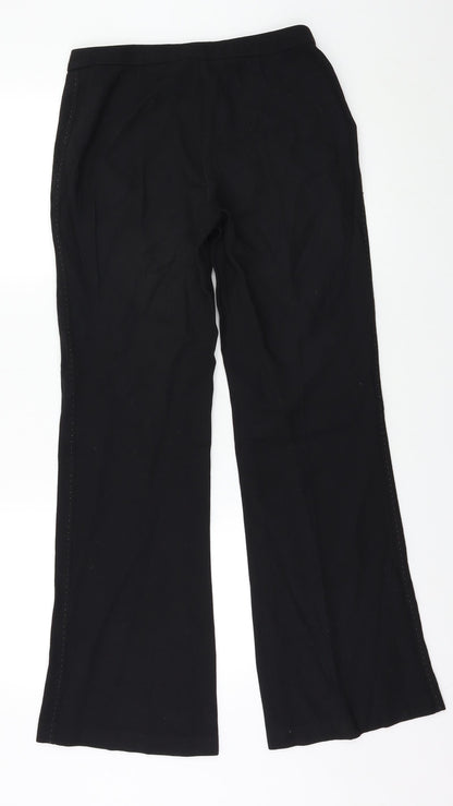 Womens UK Size 8 M&S Regular Fit  Black Trousers
