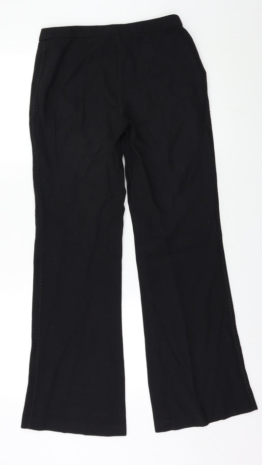 Womens UK Size 8 M&S Regular Fit  Black Trousers