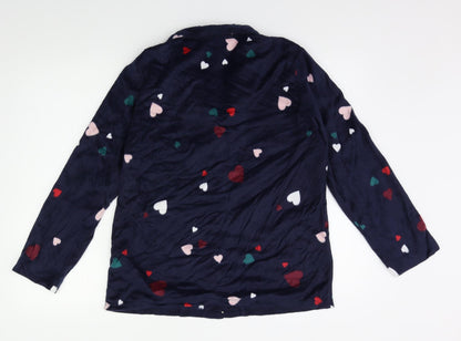M&S Womens Multicoloured Geometric   Pyjama Top Size M