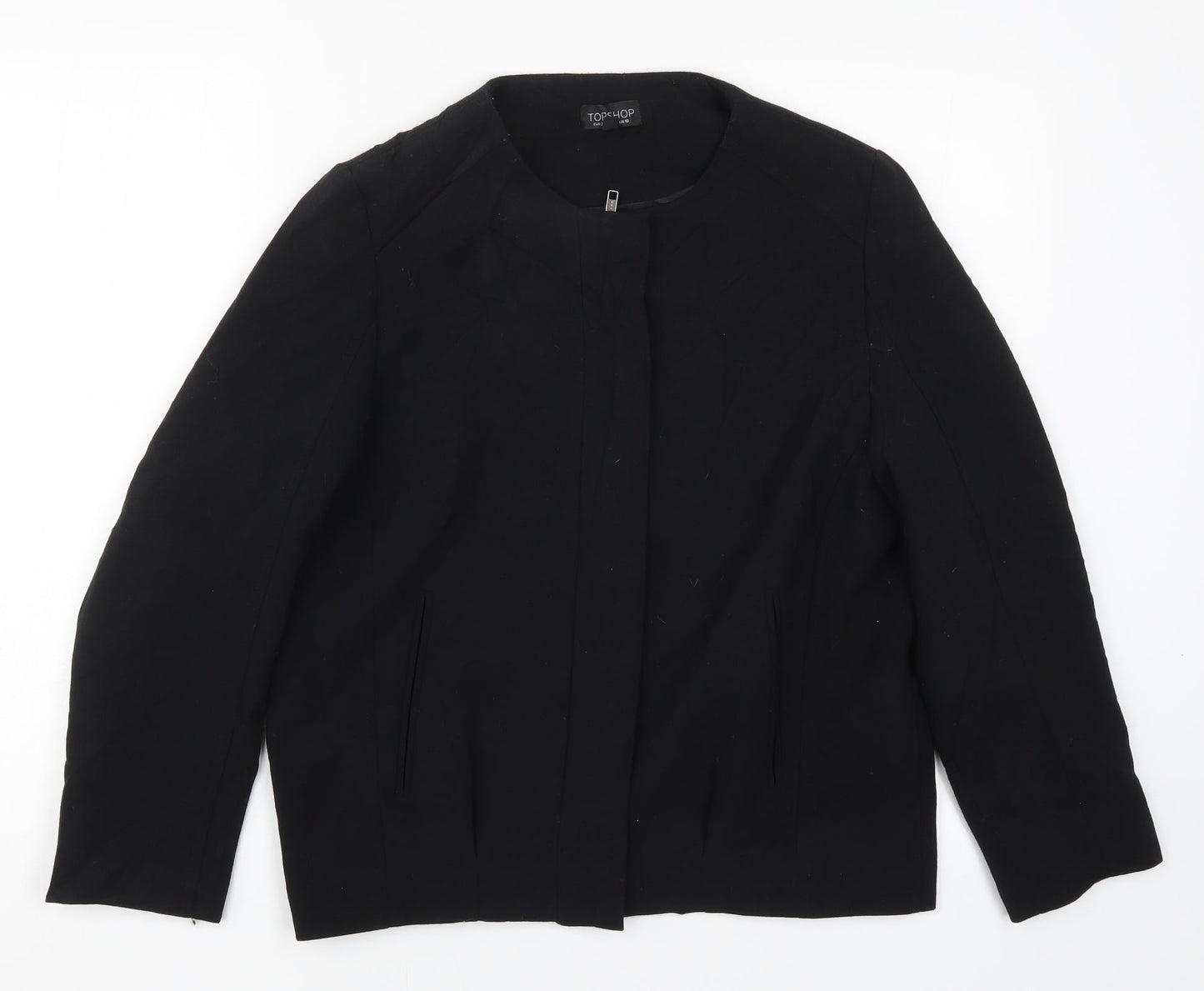 Womens UK Size 10 Topshop Black Jacket