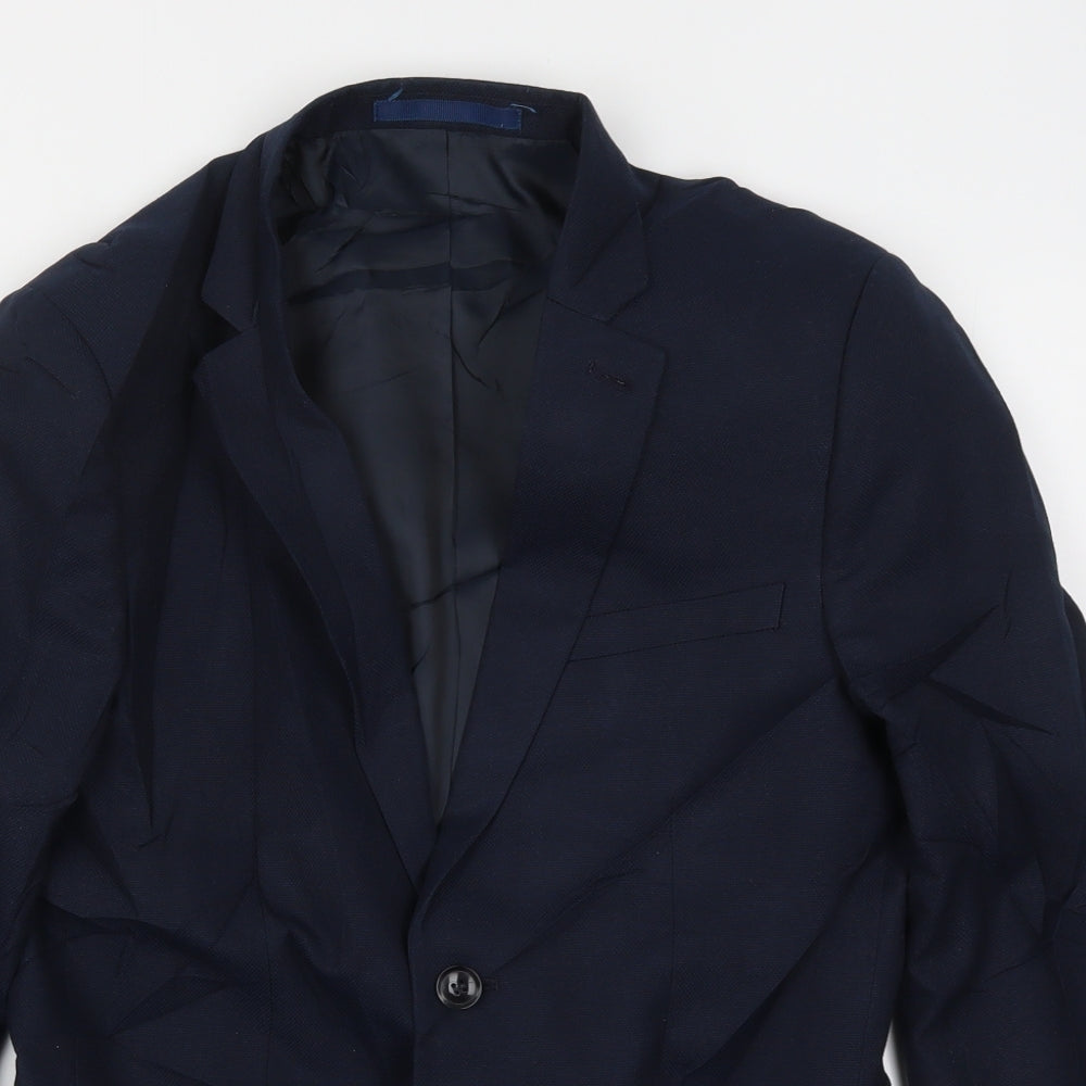 Mens UK Size 38 Topman Regular Blue Suit Jacket