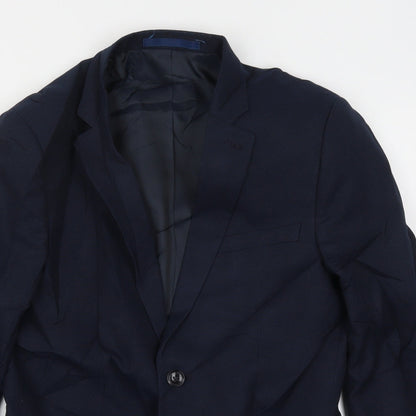 Mens UK Size 38 Topman Regular Blue Suit Jacket