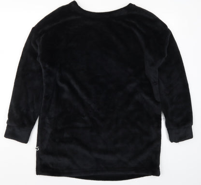 Marks & Spencer Womens Black Solid  Top Pyjama Top Size 12  - Minnie Mickey